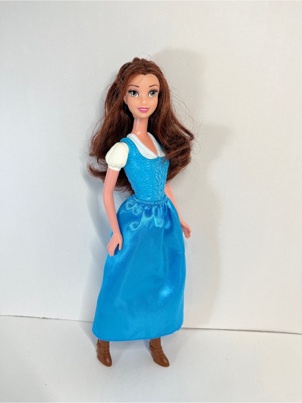 European Walmart Exclusive Disney Beauty & The Beast Belle Doll Blue Dress HTF